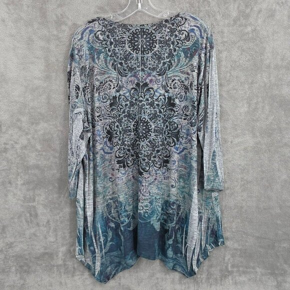 Exclusive One Sublimation Y2K Top 2X Grey Black Green Purple Bling Retro Witchy - Picture 11 of 12